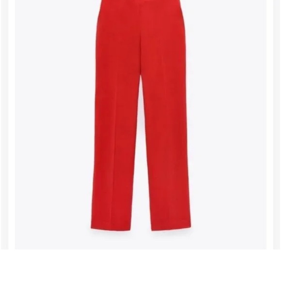 Zara medium linen pant red - Picture 4 of 7